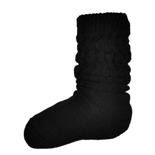 kids slouch socks, black