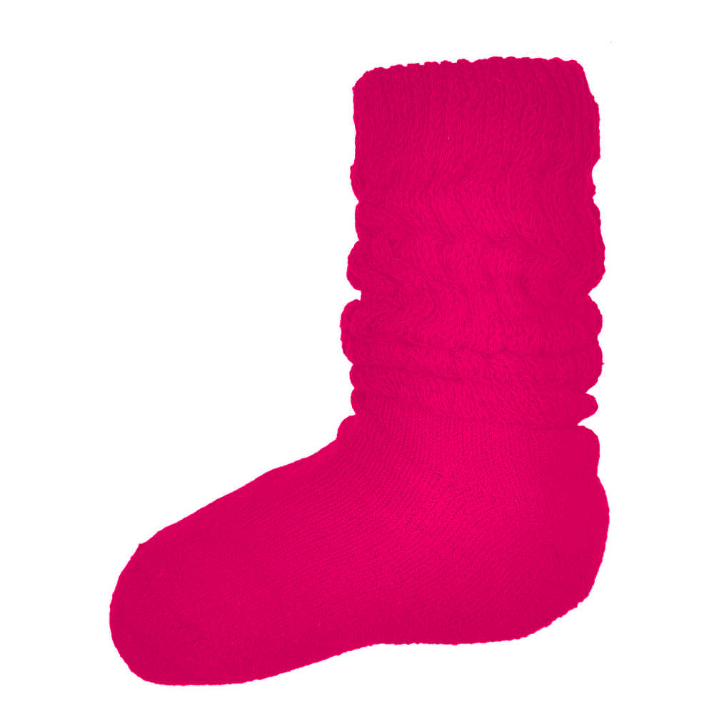 kids slouch socks, hot pink