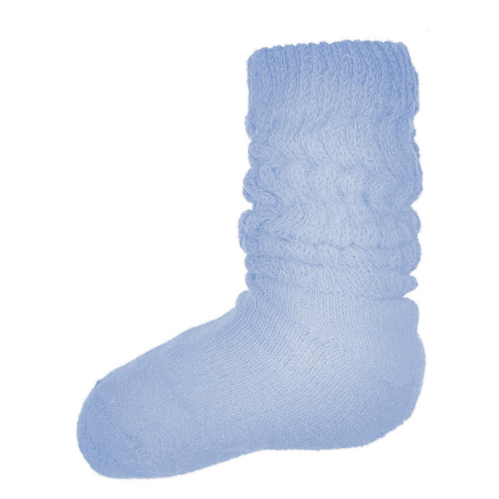 kids slouch socks, light blue