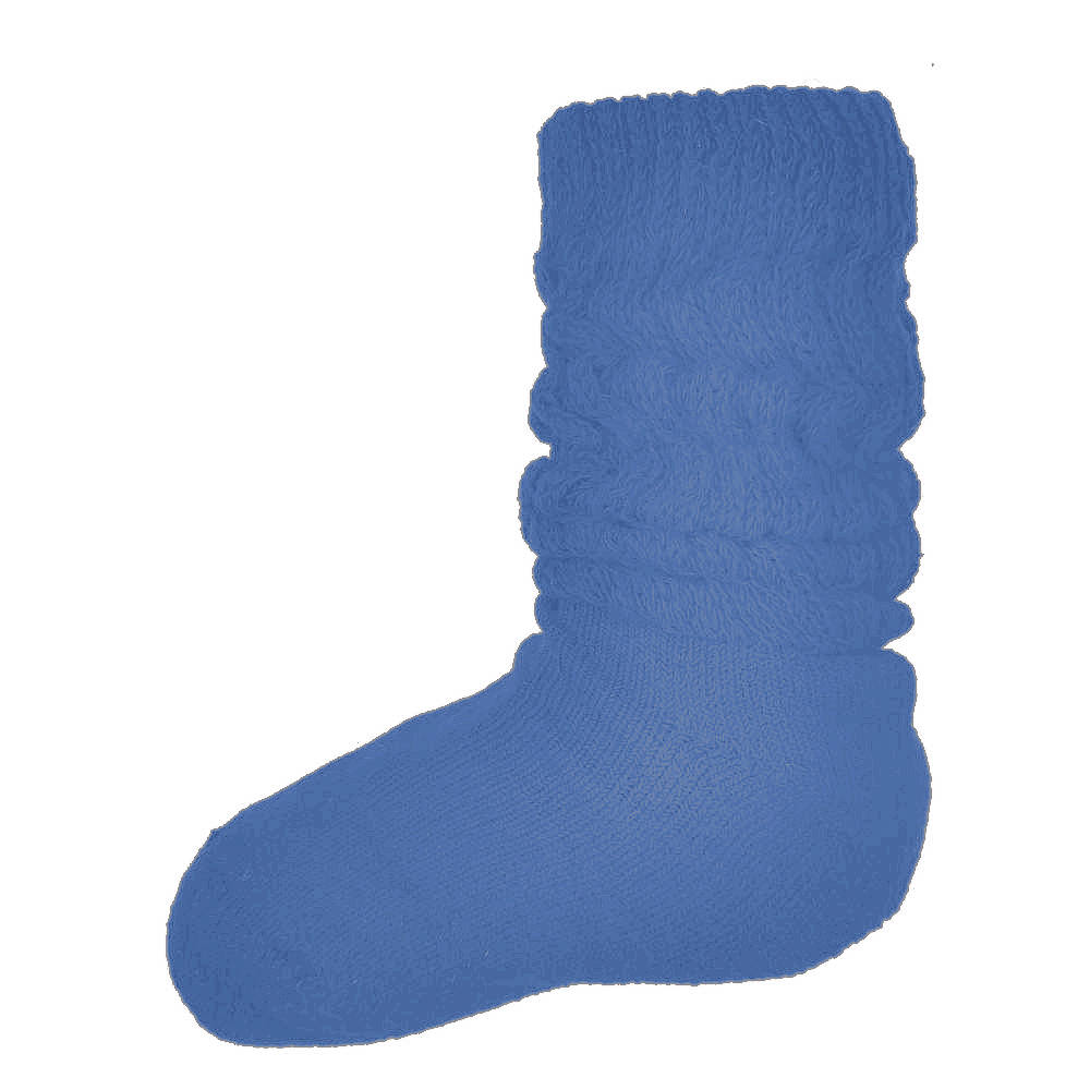 kids slouch socks, royal blue