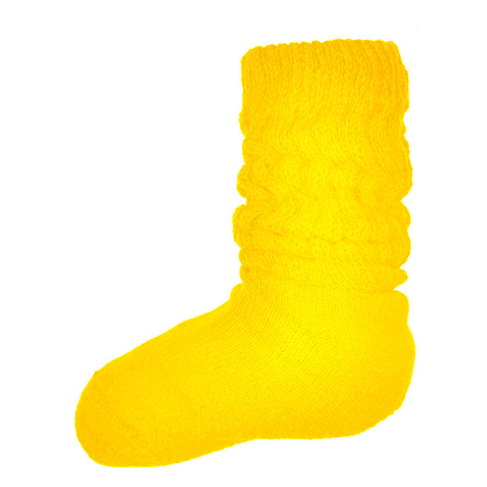 kids slouch socks, yellow