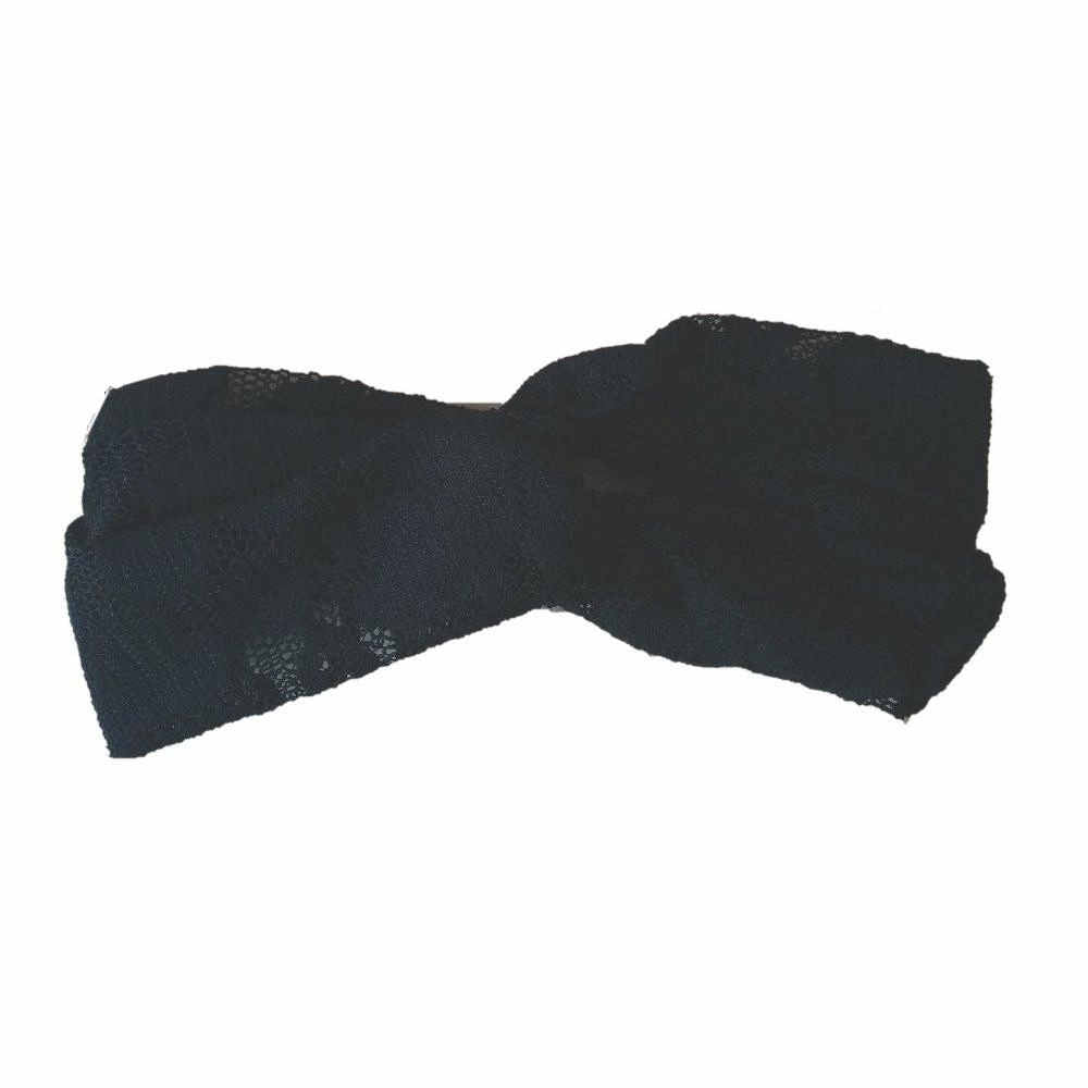 Lace Turban Twist Headbands, black