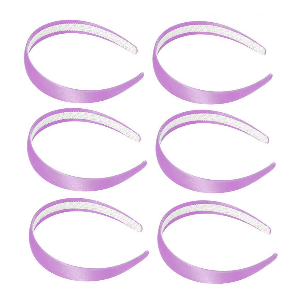 1 inch satin headbands, lavender