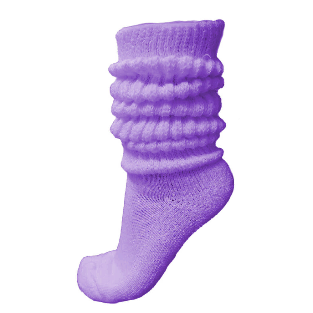 slouch socks, lavender