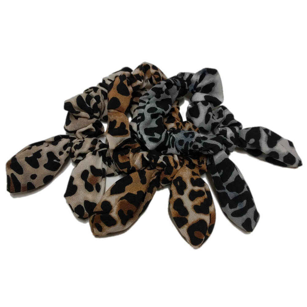 Leopard Scrunchies with tails