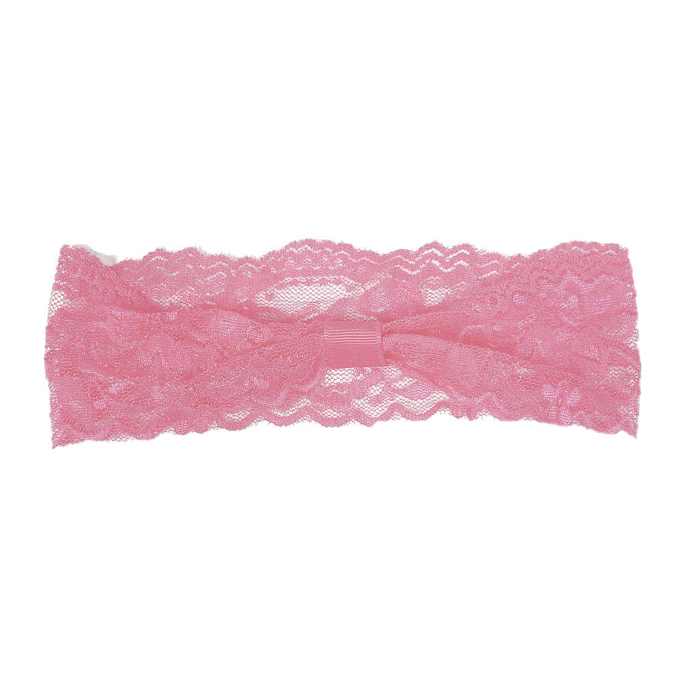 Light Pink Gathered Lace Headbands