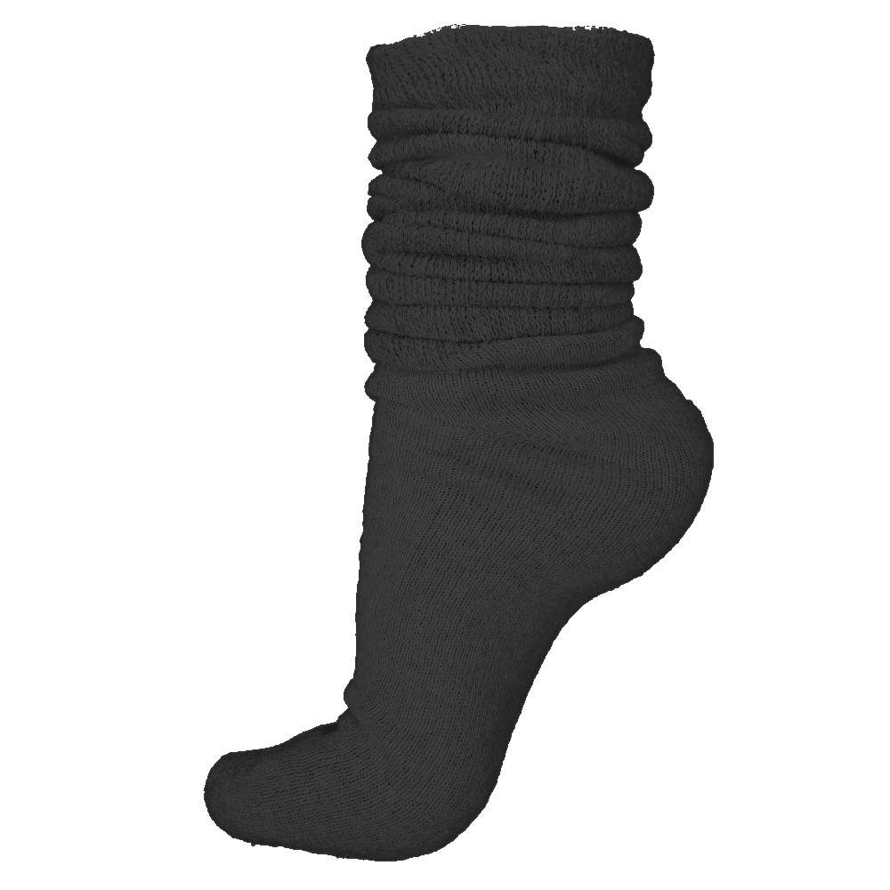 lightweight slouch socks, black