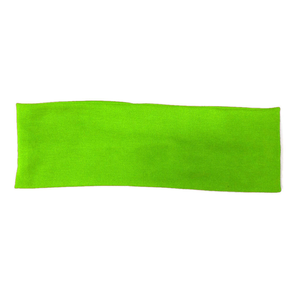 cotton blend knit stretch headbands, lime green