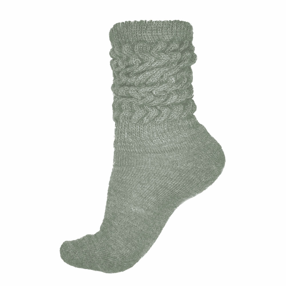 luxe alpaca slouch socks, light heather grey