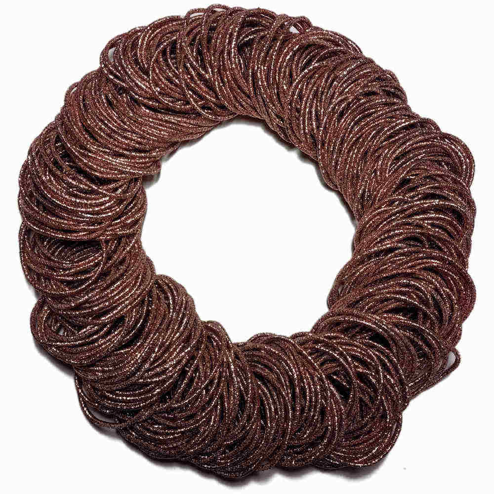 metallic brown hair elastics