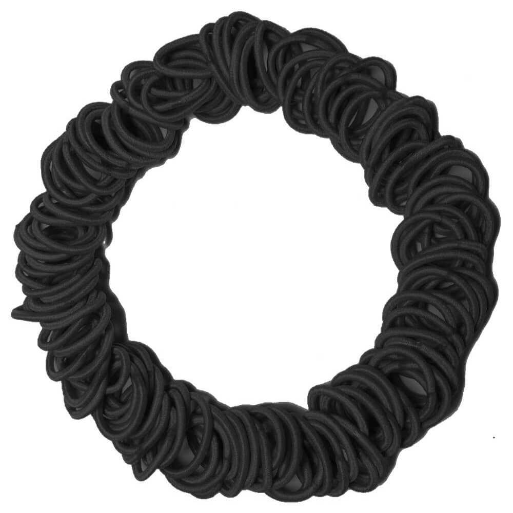Threddies mini ponytail elastics in black