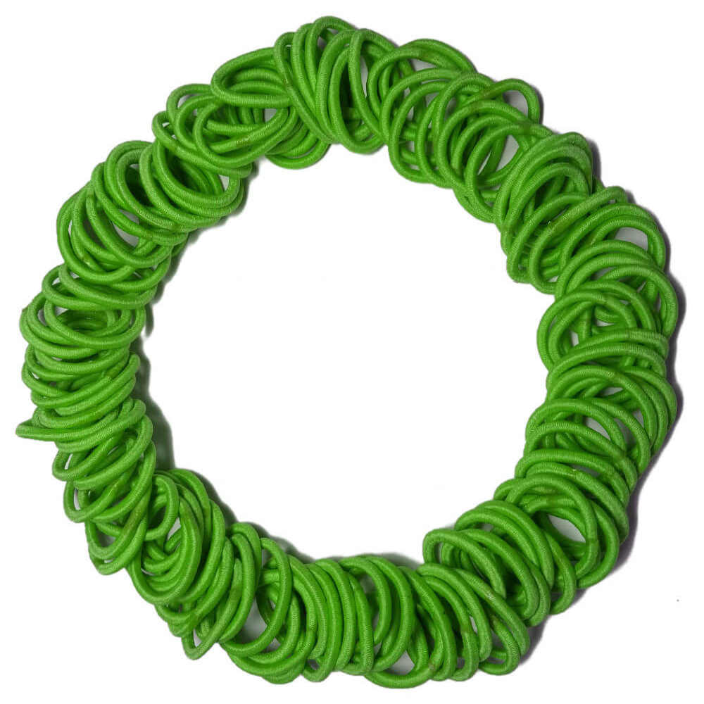 Threddies mini ponytail elastics in lime green