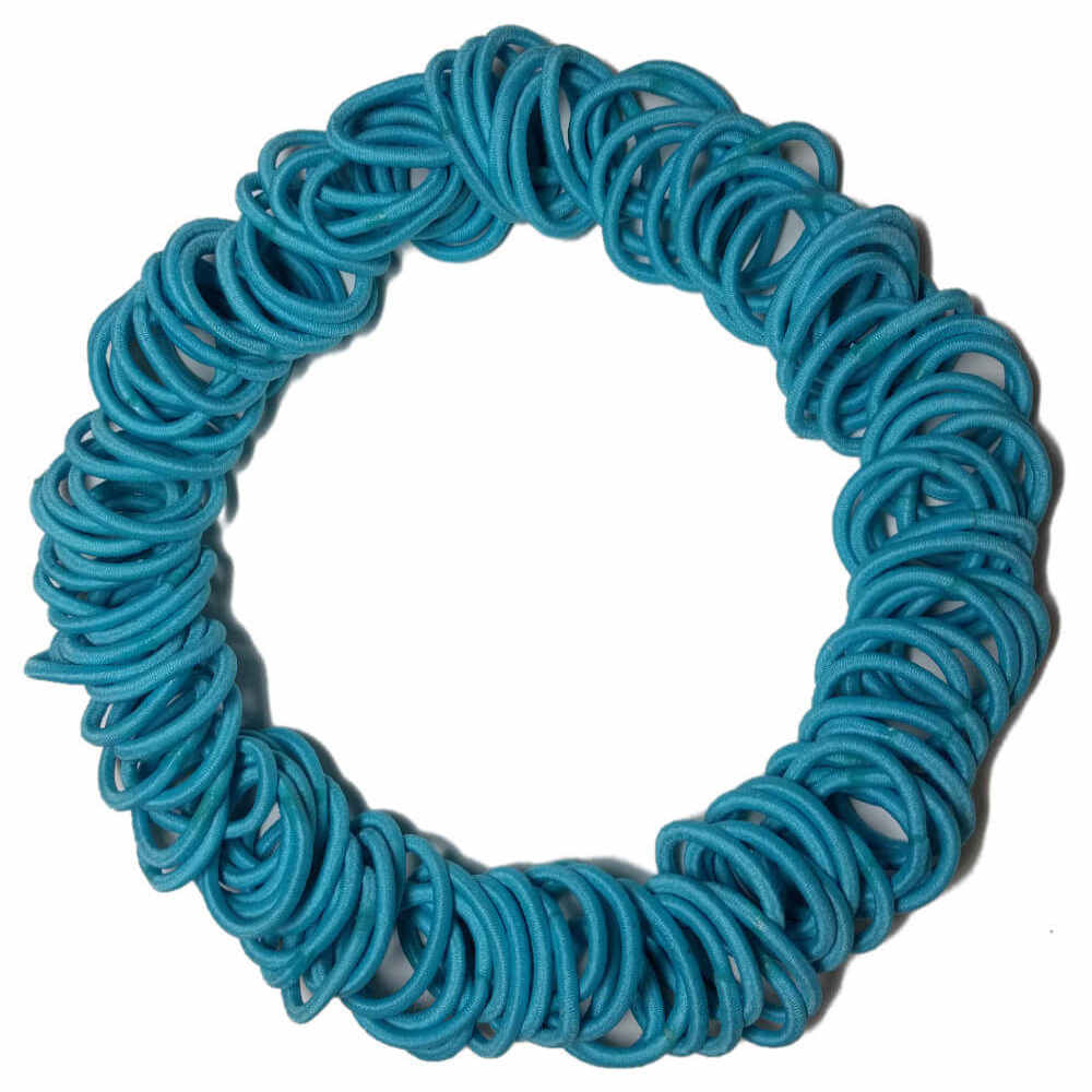 Threddies mini ponytail elastics in turquoise