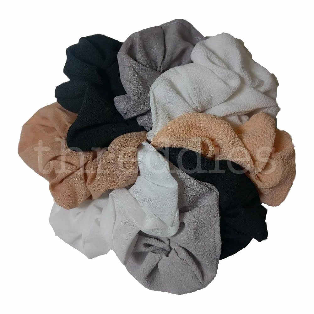 Mixed Texture Scrunchie set neutral assortment