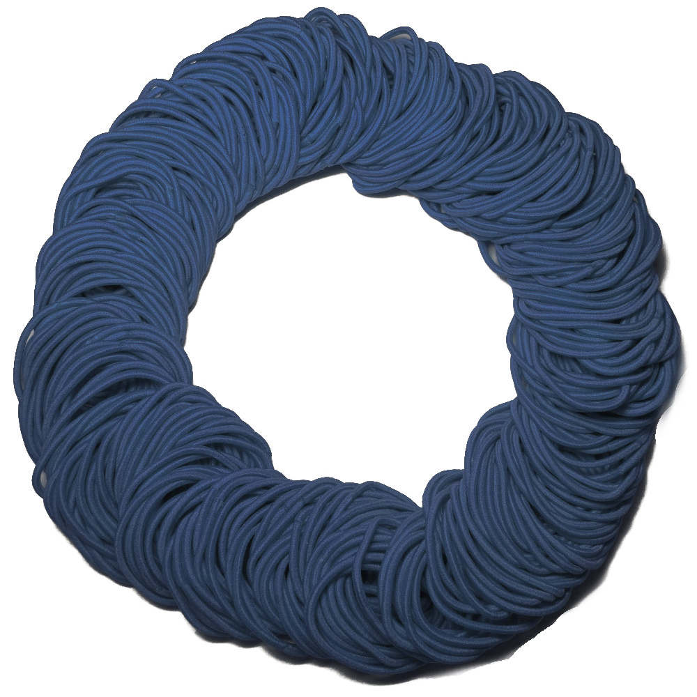 standard 2mm ponytail elastics, navy hair elastics