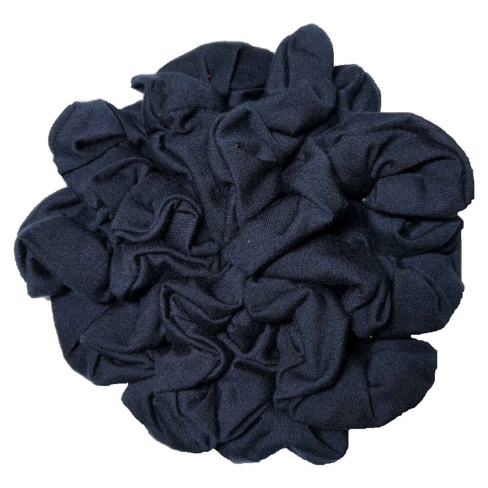 navy blue cotton scrunchies