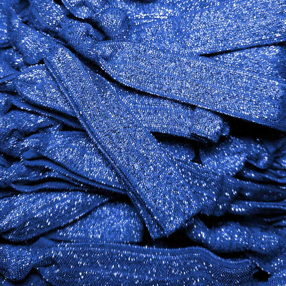 no-dent hair elastic ties - metallic royal blue