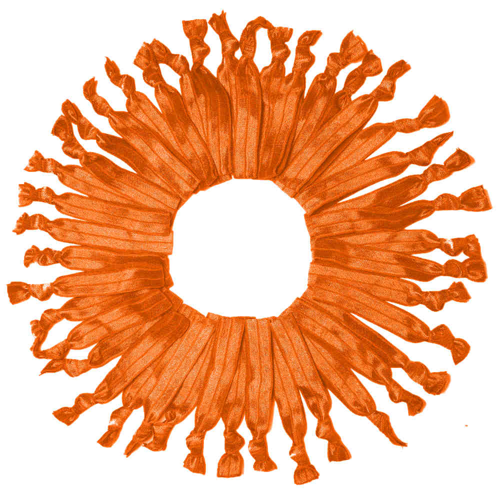 no-dent hair elastic ties - orange
