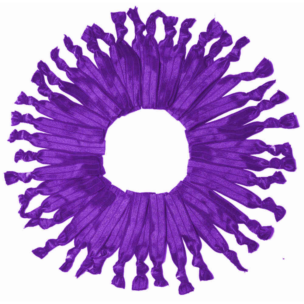 no-dent hair elastic ties - purple