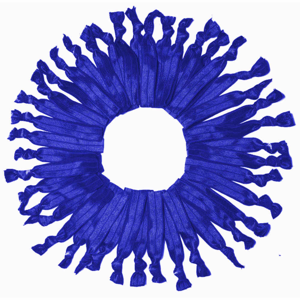 no-dent hair elastic ties - royal blue