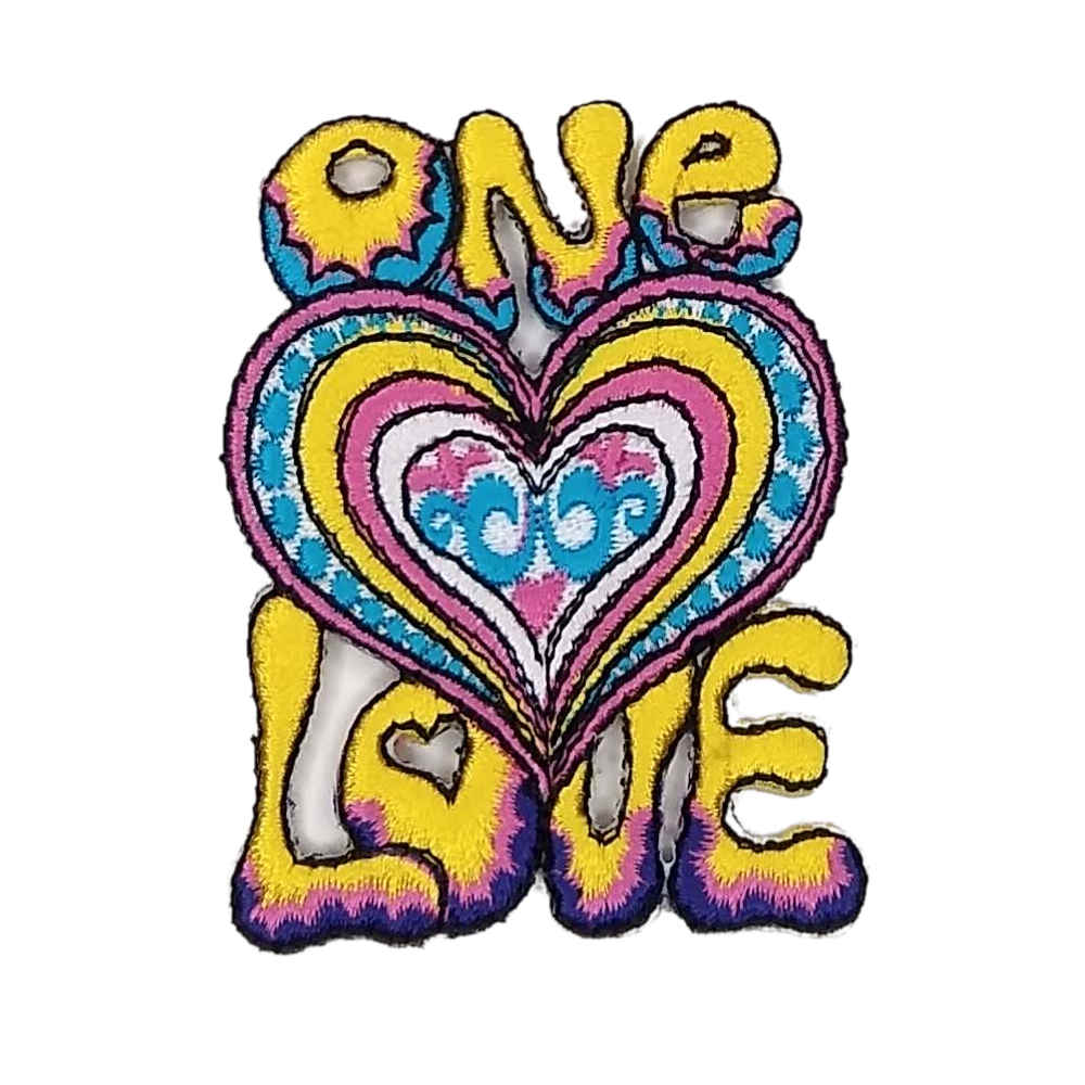 one love patch with heart