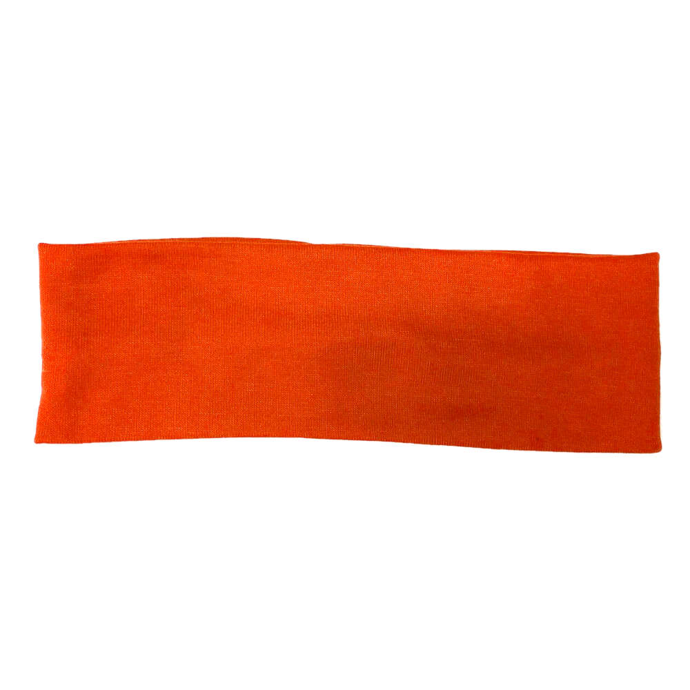 cotton blend knit stretch headbands, orange