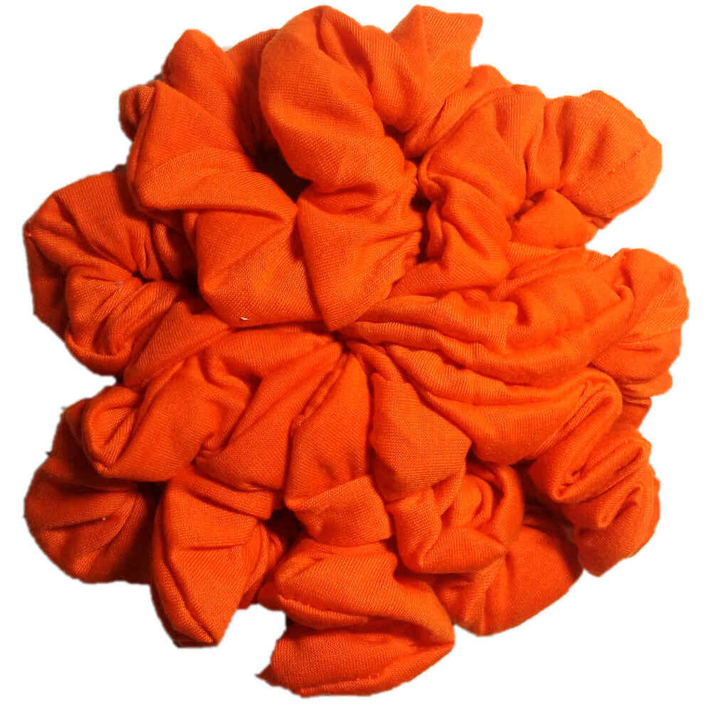 orange cotton scrunchies