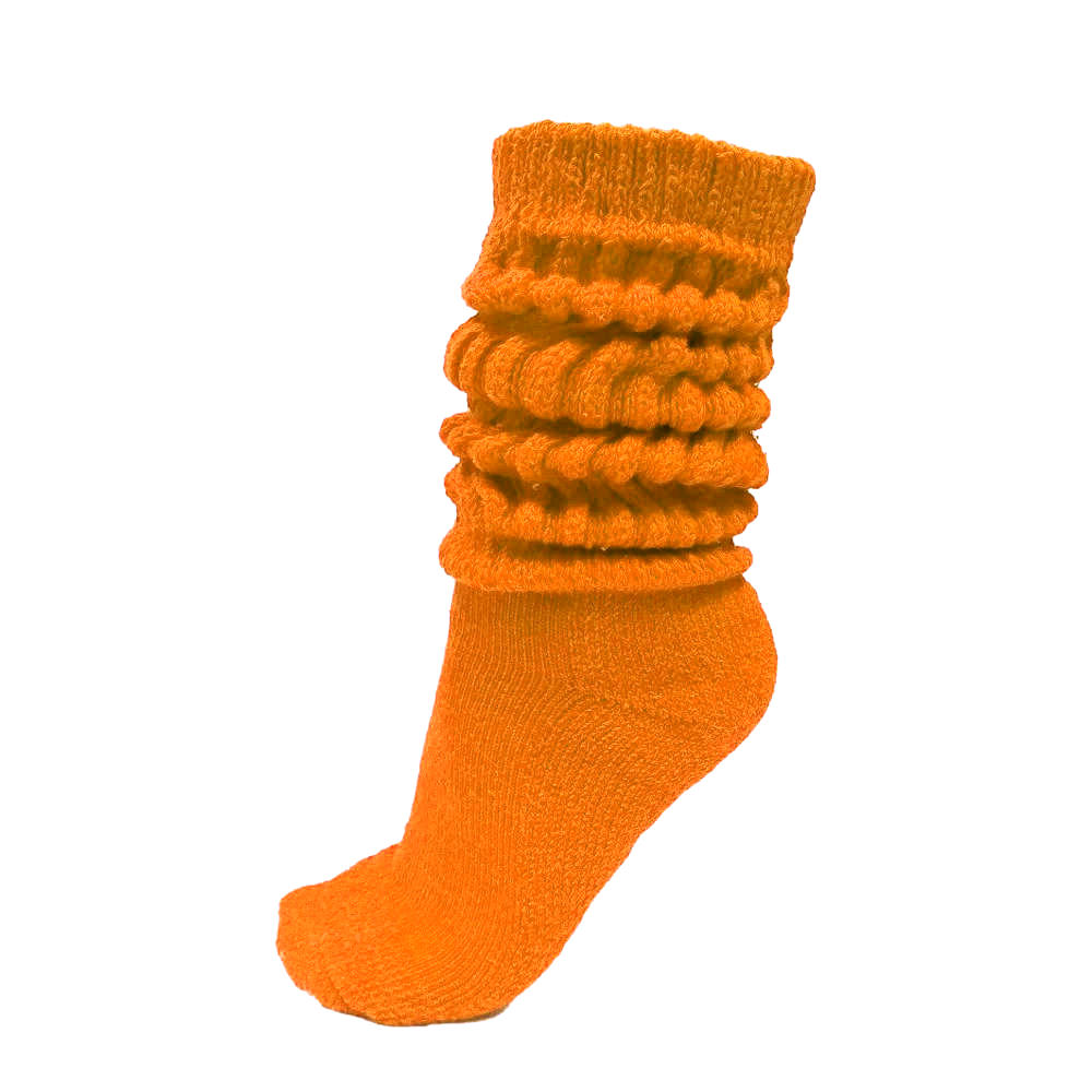slouch socks, orange