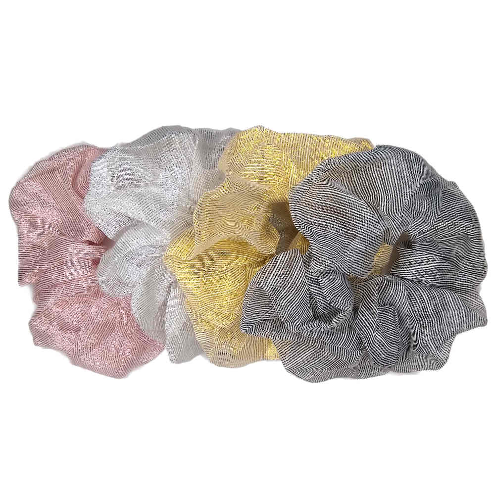 Oversized Organza Sparkle Scrunchies