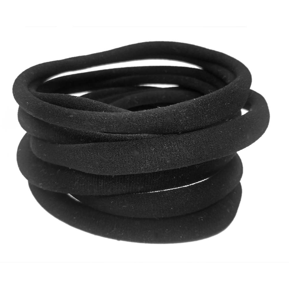 oversized stretch knit black hair ties