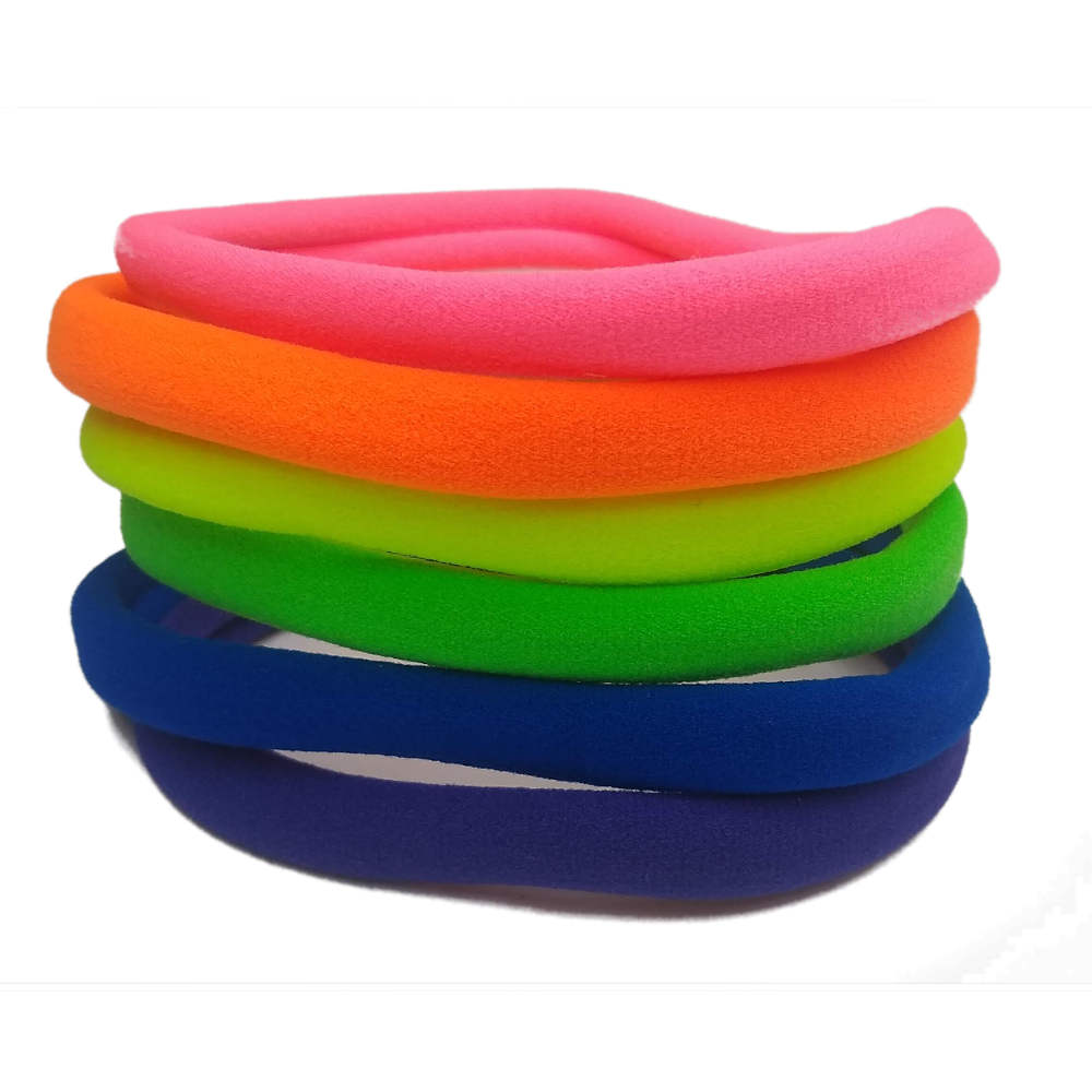 oversized stretch knit hair ties, bright assortment