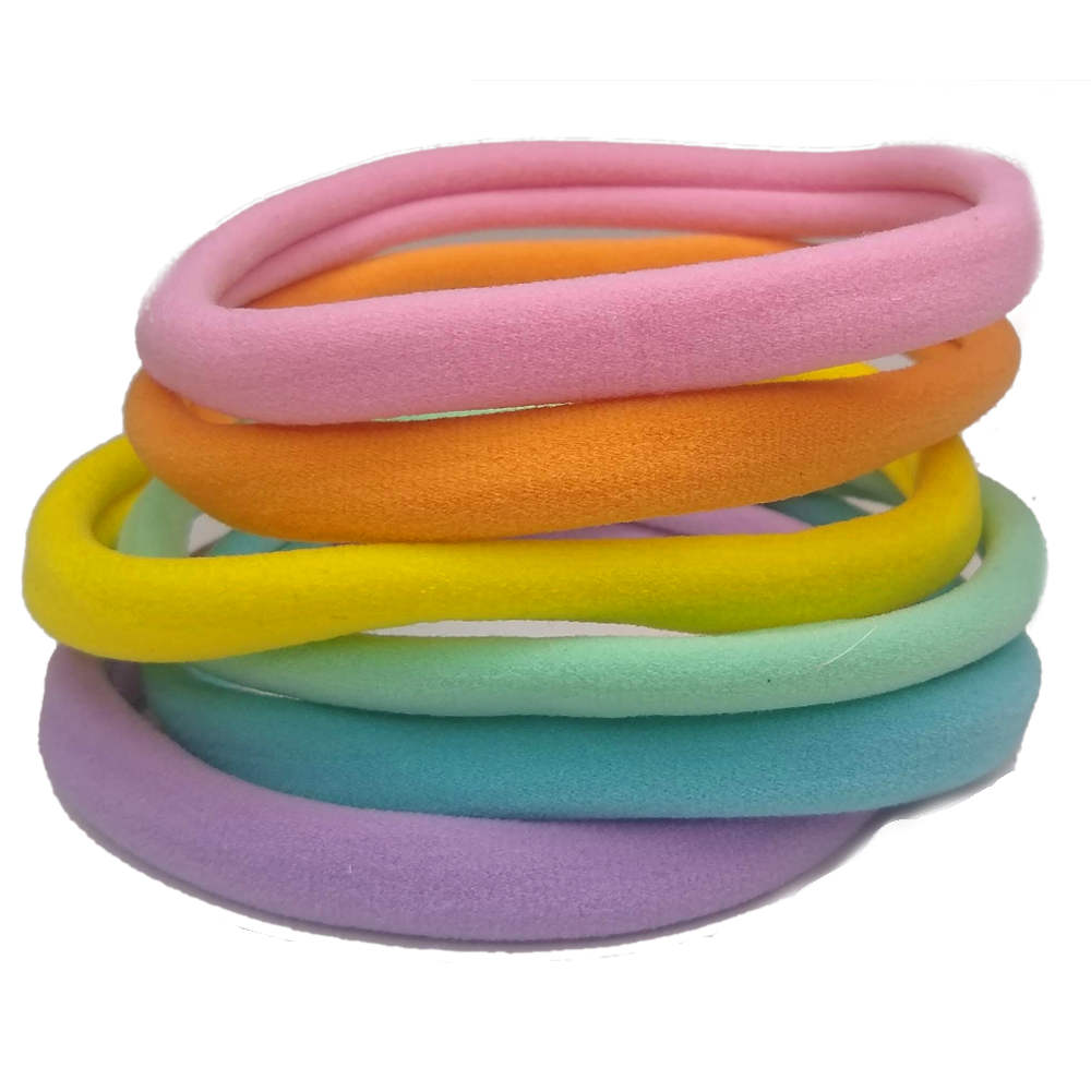 oversized stretch knit hair ties, pastel assortment