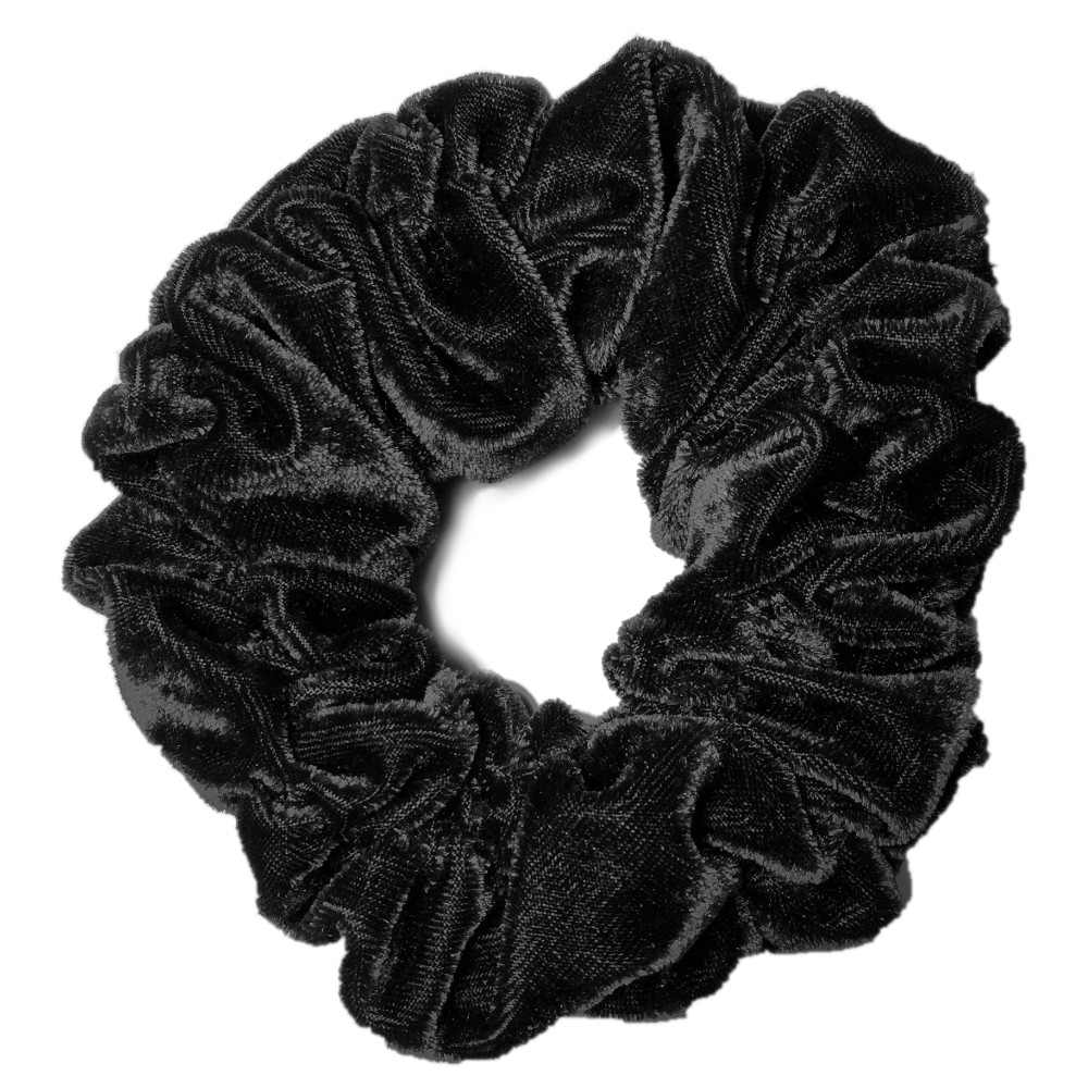 oversized velvet scrunchies, black