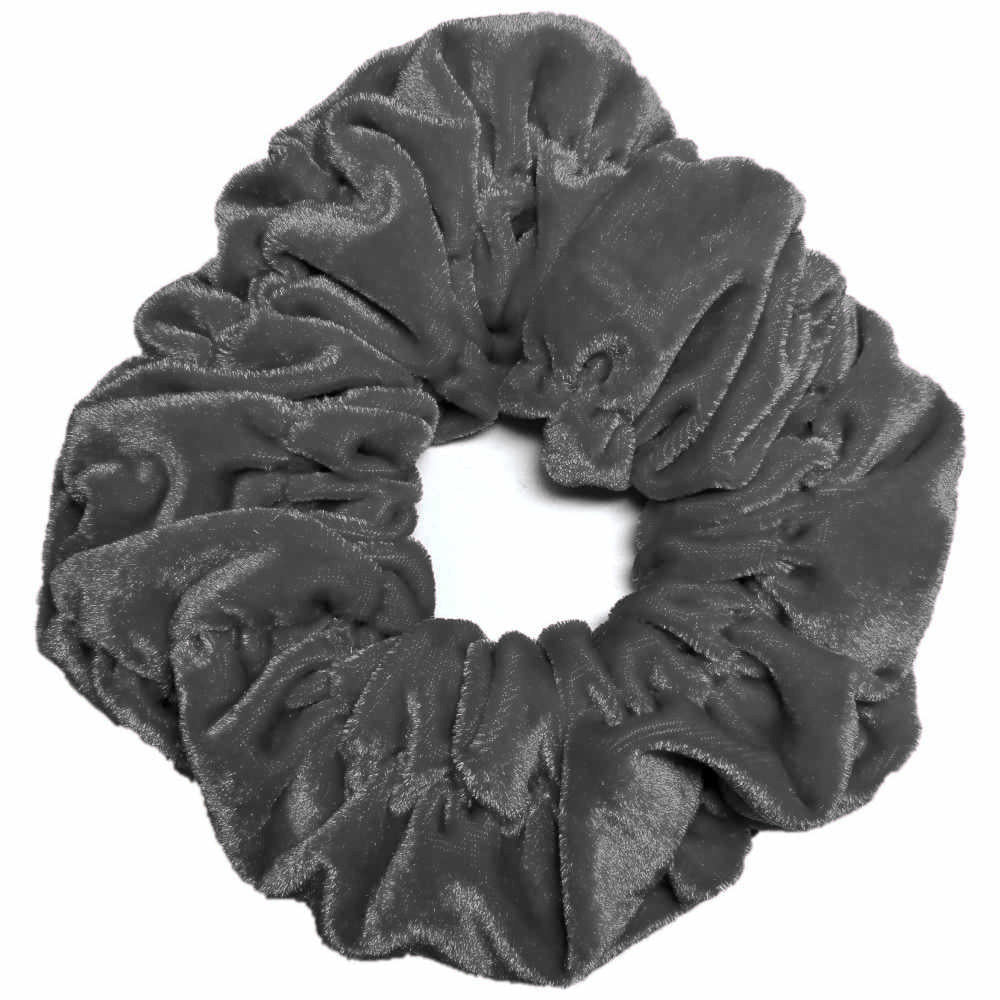 oversized velvet scrunchies, grey