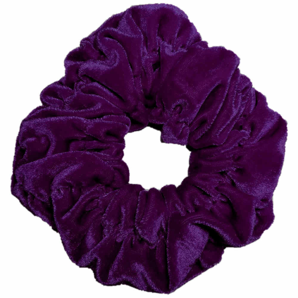 oversized velvet scrunchies, purple