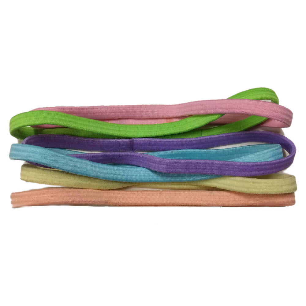 thick elastic headbands, pastel assortment