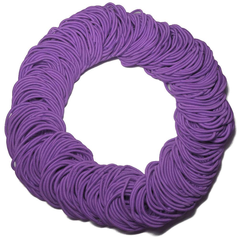 standard 2mm ponytail elastics, purple hair elastics