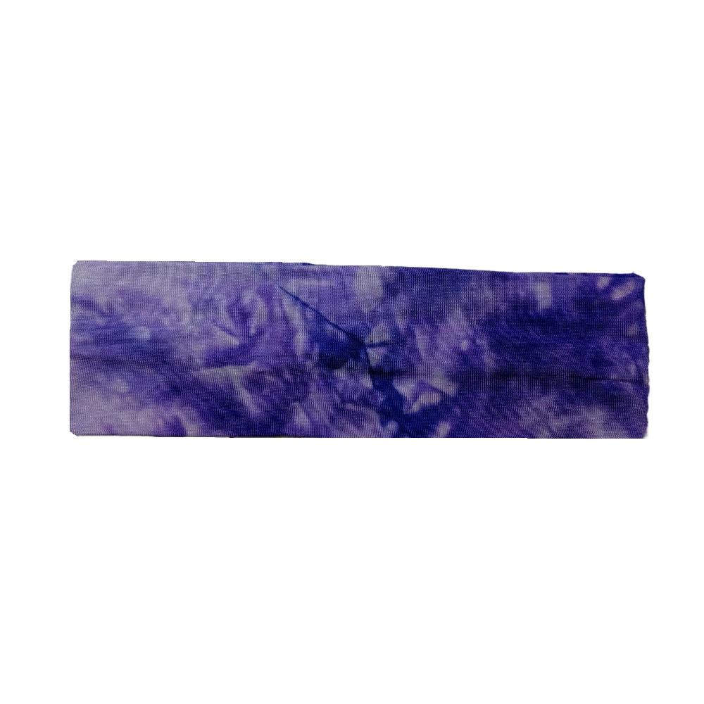 purple tie dye stretch headbands