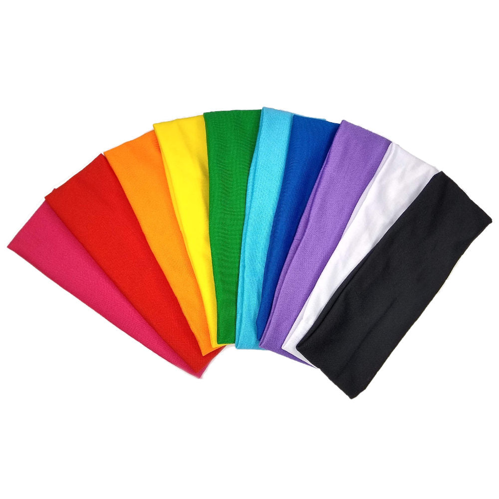 super soft knit headbands, rainbow assortment