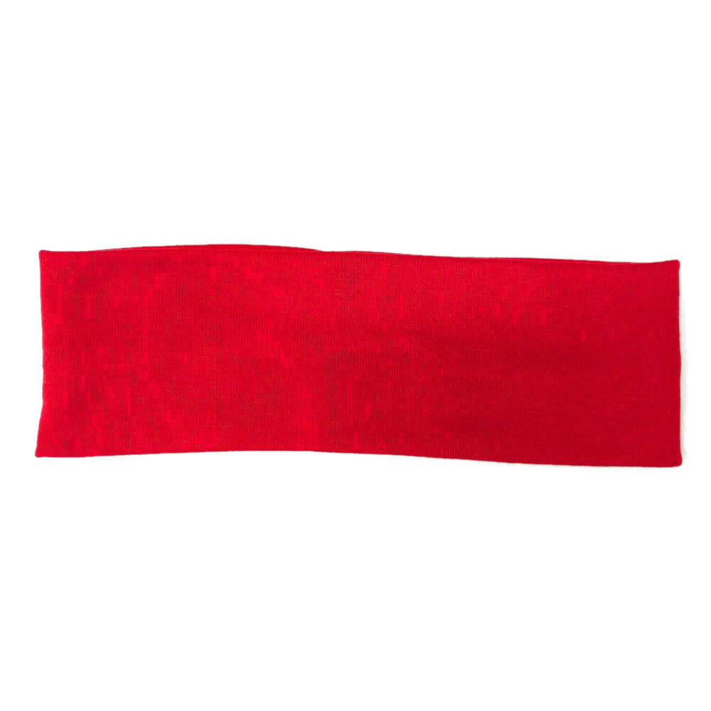 cotton blend knit stretch headbands, red