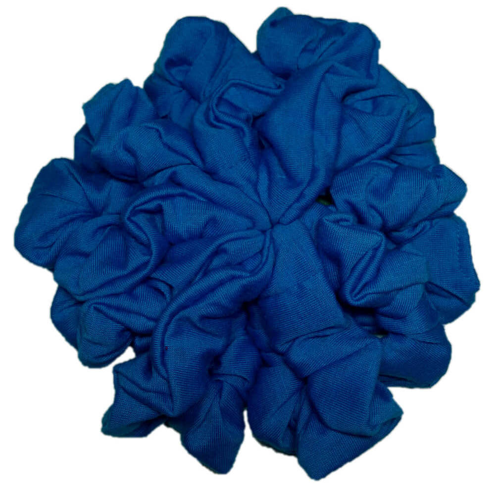 royal blue cotton scrunchies