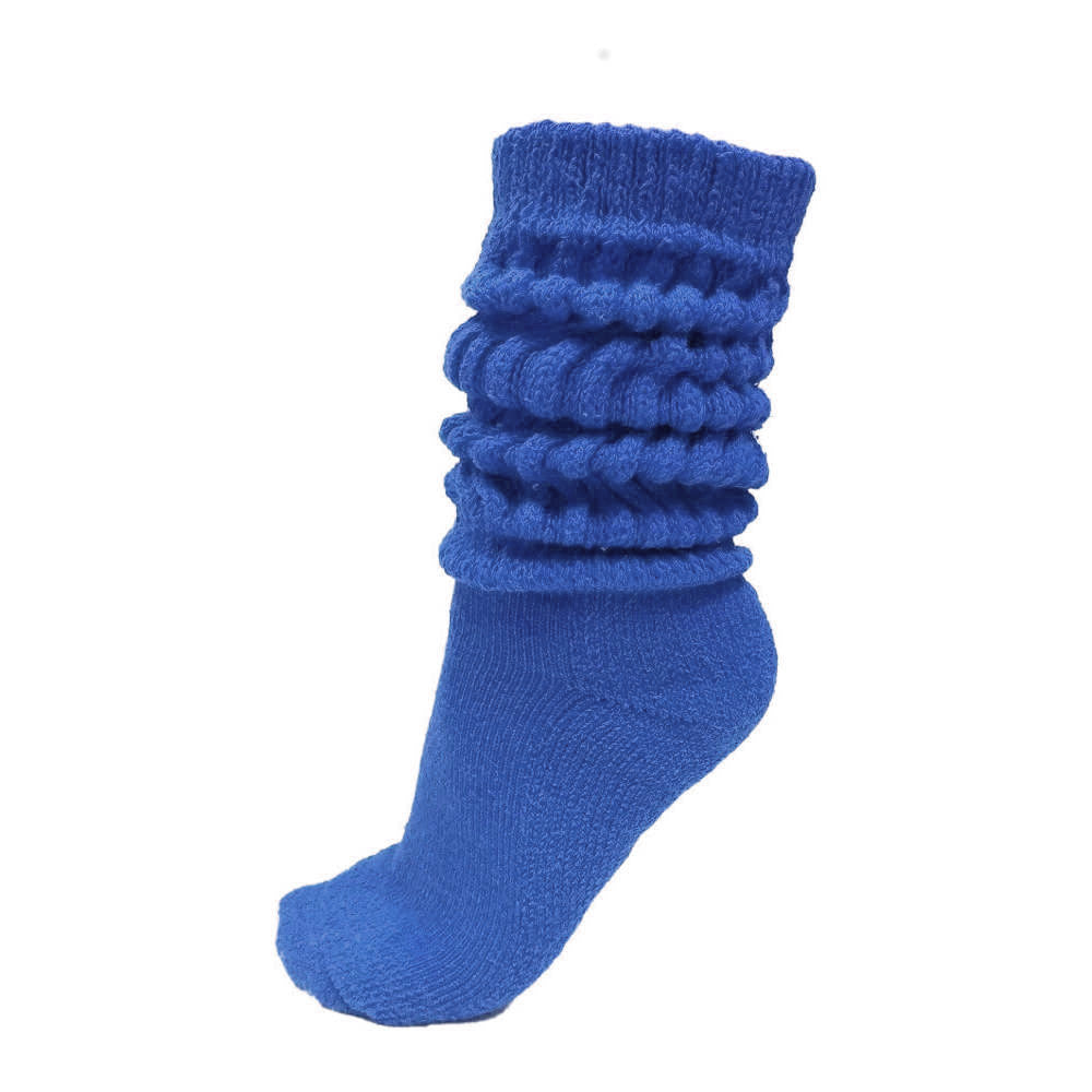 slouch socks, royal blue