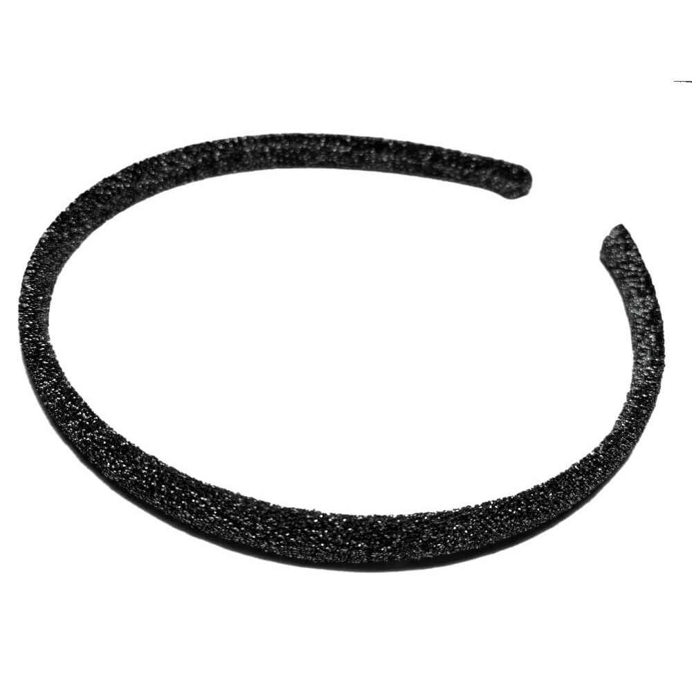 skinny glitter headbands, black