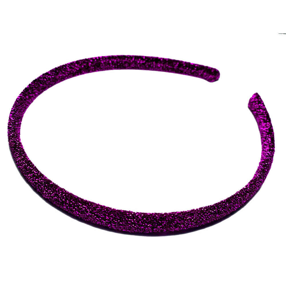 skinny glitter headbands, purple
