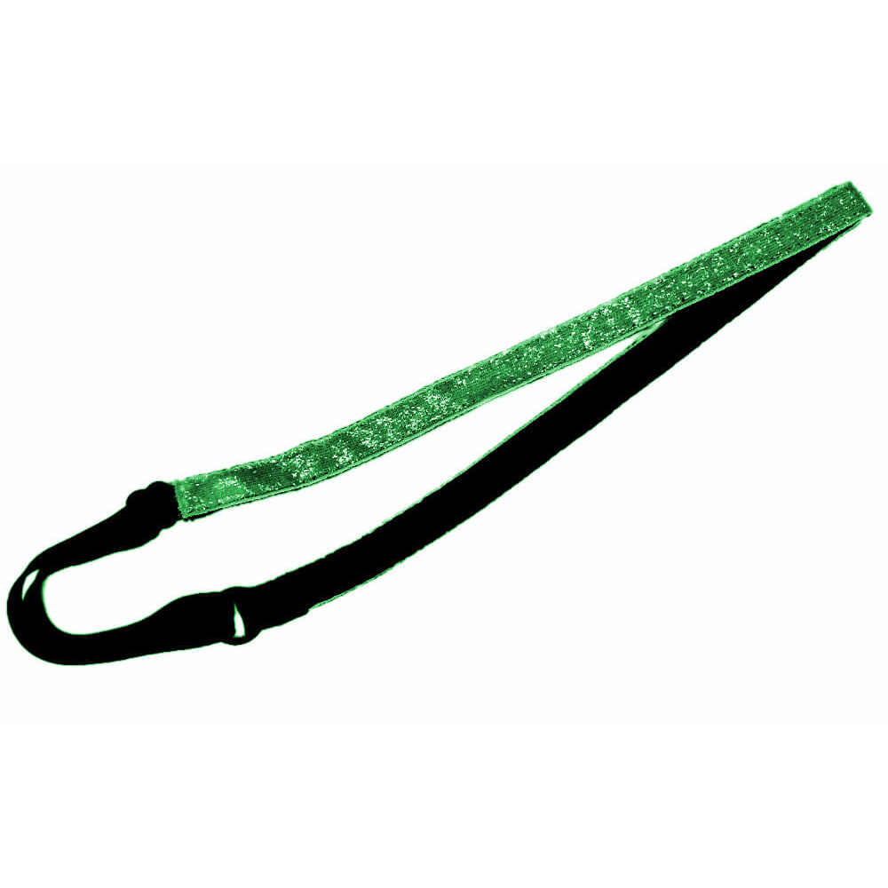 skinny nonslip glitter elastic headbands, kelly green