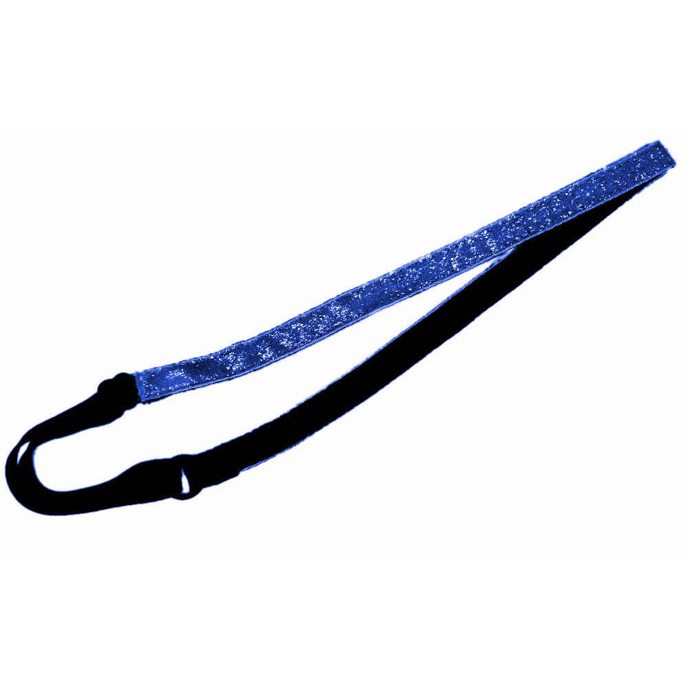 skinny nonslip glitter elastic headbands, royal blue