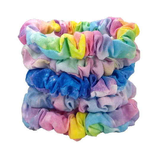 mini size tie dye scrunchies