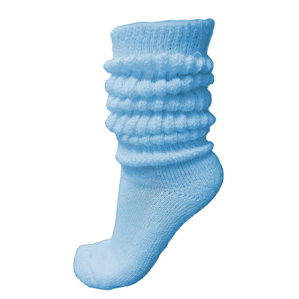 slouch socks, light blue