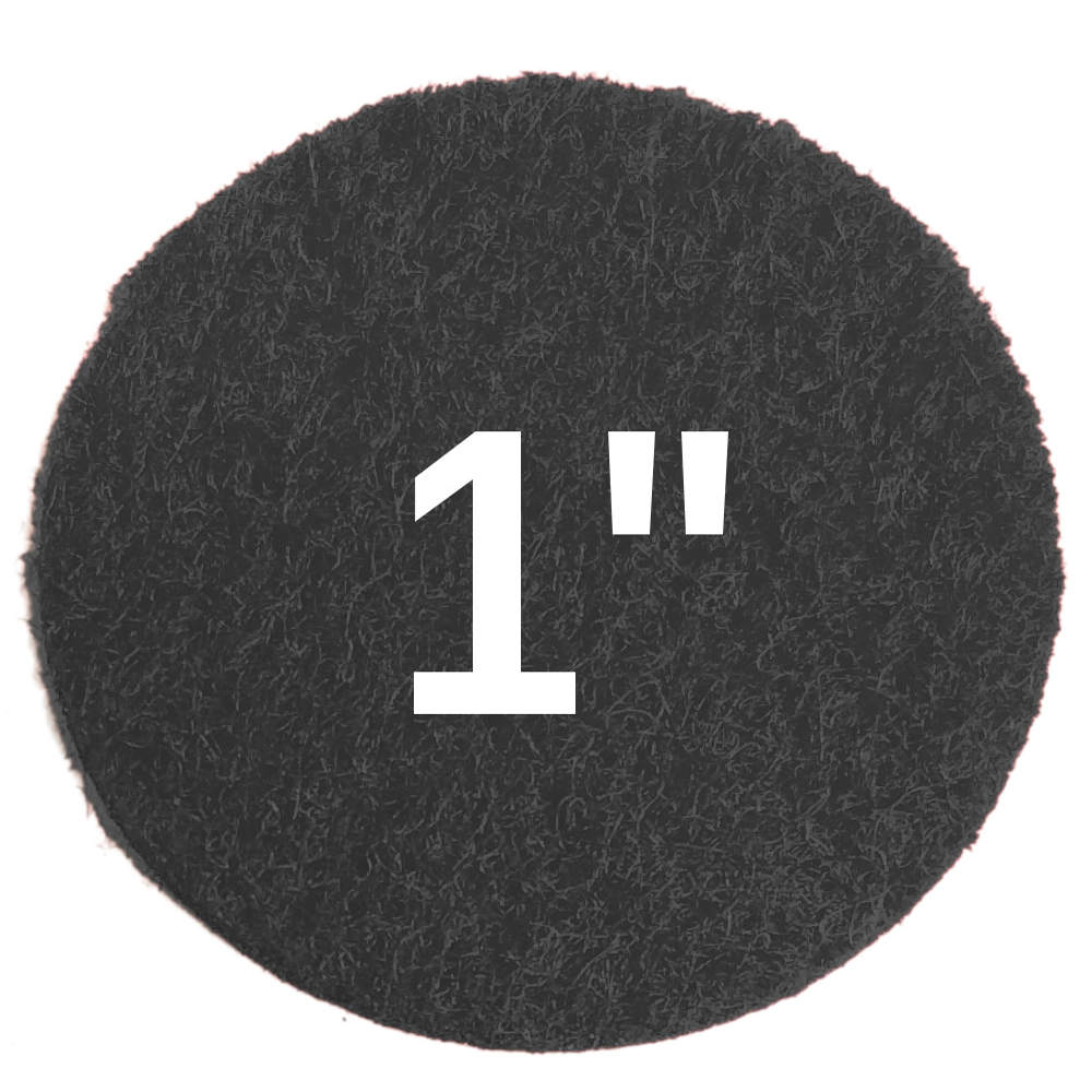 one inch sticky felt circles, black