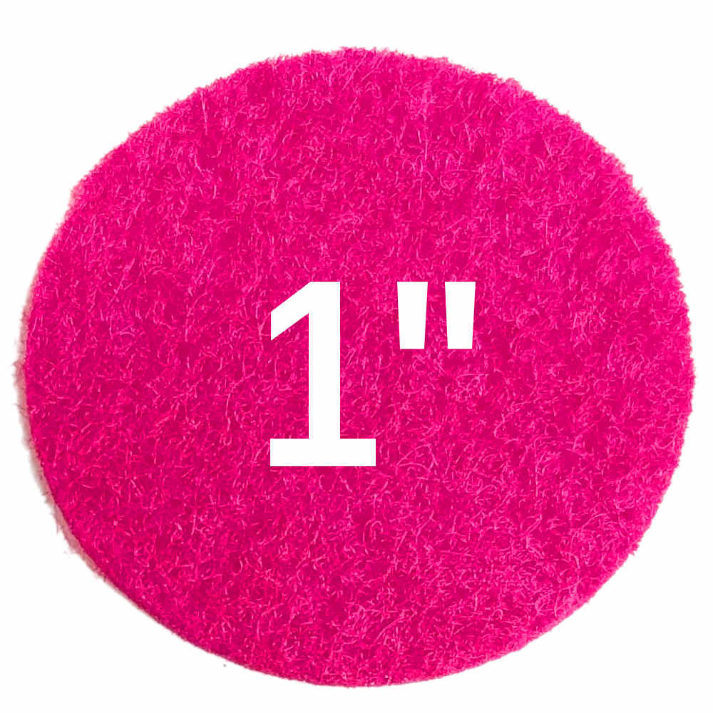 Mini 1 Hot Pink Felt Circles- Self Adhesive
